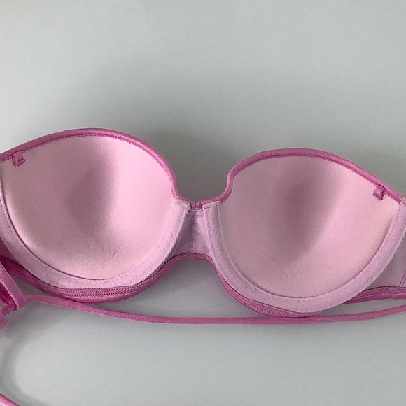 Victoria’s Secret pink Strapless wired padded bikini top size 32C NWT - Picture 5 of 12